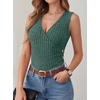 image:imageANRABESS Tank Tops for Women V Neck Sleeveless Sexy Top Ribbed Slim Fitted Tanks 2026 Casual Summer Daily Wear amp Going OutGreen