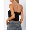 image:imageANRABESS Tube Tops for Women Bandeau Strapless Cropped Banded Hem 2026 Summer ClothesBlack
