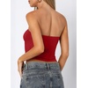 image:imageANRABESS Tube Tops for Women Bandeau Strapless Cropped Banded Hem 2026 Summer ClothesRed