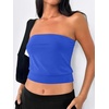 image:imageANRABESS Tube Tops for Women Bandeau Strapless Cropped Banded Hem 2026 Summer ClothesRoayl Blue