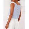image:imageANRABESS Women Crop Tank Tops High Neck Sleeveless Shirts 2026 Summer Outfits Casual Blouse Beach Vacation ClothesLight Blue White Stripe