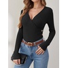 image:imageANRABESS Women Long Sleeve V Neck Shirts  Comfy Soft Sexy SweaterSlim Fit Wrap Top Daily Work Office Vacation Outfits Casual Dressy Spring Fall WinterBlack