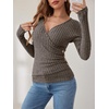 image:imageANRABESS Women Long Sleeve V Neck Shirts  Comfy Soft Sexy SweaterSlim Fit Wrap Top Daily Work Office Vacation Outfits Casual Dressy Spring Fall WinterCool Ash Brown