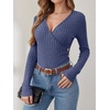 image:imageANRABESS Women Long Sleeve V Neck Shirts  Comfy Soft Sexy SweaterSlim Fit Wrap Top Daily Work Office Vacation Outfits Casual Dressy Spring Fall WinterDark Blue