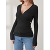 image:imageANRABESS Women Long Sleeve V Neck Shirts  Comfy Soft Sexy SweaterSlim Fit Wrap Top Daily Work Office Vacation Outfits Casual Dressy Spring Fall WinterBlack