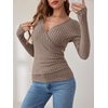 image:imageANRABESS Women Long Sleeve V Neck Shirts  Comfy Soft Sexy SweaterSlim Fit Wrap Top Daily Work Office Vacation Outfits Casual Dressy Spring Fall WinterTan
