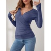 image:imageANRABESS Women Long Sleeve V Neck Shirts  Comfy Soft Sexy SweaterSlim Fit Wrap Top Daily Work Office Vacation Outfits Casual Dressy Spring Fall WinterDark Blue