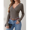 image:imageANRABESS Women Long Sleeve V Neck Shirts  Comfy Soft Sexy SweaterSlim Fit Wrap Top Daily Work Office Vacation Outfits Casual Dressy Spring Fall WinterCool Ash Brown