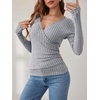 image:imageANRABESS Women Long Sleeve V Neck Shirts  Comfy Soft Sexy SweaterSlim Fit Wrap Top Daily Work Office Vacation Outfits Casual Dressy Spring Fall WinterGrey