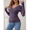 image:imageANRABESS Women Long Sleeve V Neck Shirts  Comfy Soft Sexy SweaterSlim Fit Wrap Top Daily Work Office Vacation Outfits Casual Dressy Spring Fall WinterPurple