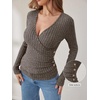 image:imageANRABESS Women Long Sleeve V Neck Shirts  Comfy Soft Sexy SweaterSlim Fit Wrap Top Daily Work Office Vacation Outfits Casual Dressy Spring Fall WinterCool Ash Brown