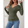 image:imageANRABESS Women Long Sleeve V Neck Shirts  Comfy Soft Sexy SweaterSlim Fit Wrap Top Daily Work Office Vacation Outfits Casual Dressy Spring Fall WinterDeep Green