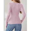 image:imageANRABESS Women Long Sleeve V Neck Shirts  Comfy Soft Sexy SweaterSlim Fit Wrap Top Daily Work Office Vacation Outfits Casual Dressy Spring Fall WinterPink