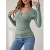image:imageANRABESS Women Long Sleeve V Neck Shirts  Comfy Soft Sexy SweaterSlim Fit Wrap Top Daily Work Office Vacation Outfits Casual Dressy Spring Fall WinterLight Green