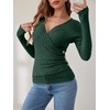 image:imageANRABESS Women Long Sleeve V Neck Shirts  Comfy Soft Sexy SweaterSlim Fit Wrap Top Daily Work Office Vacation Outfits Casual Dressy Spring Fall WinterGreen