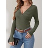 image:imageANRABESS Women Long Sleeve V Neck Shirts  Comfy Soft Sexy SweaterSlim Fit Wrap Top Daily Work Office Vacation Outfits Casual Dressy Spring Fall WinterDeep Green