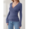 image:imageANRABESS Women Long Sleeve V Neck Shirts  Comfy Soft Sexy SweaterSlim Fit Wrap Top Daily Work Office Vacation Outfits Casual Dressy Spring Fall WinterDark Blue