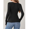 image:imageANRABESS Women Long Sleeve V Neck Shirts  Comfy Soft Sexy SweaterSlim Fit Wrap Top Daily Work Office Vacation Outfits Casual Dressy Spring Fall WinterBlack
