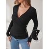 image:imageANRABESS Women Long Sleeve V Neck Shirts  Comfy Soft Sexy SweaterSlim Fit Wrap Top Daily Work Office Vacation Outfits Casual Dressy Spring Fall WinterBlack