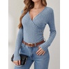 image:imageANRABESS Women Long Sleeve V Neck Shirts  Comfy Soft Sexy SweaterSlim Fit Wrap Top Daily Work Office Vacation Outfits Casual Dressy Spring Fall WinterBlue
