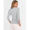 image:imageANRABESS Womens 34 Length Sleeve Ribbed Knit TopsampShirts V Neck Slim Fit Soft Medium Stretch Summer Casual Basic OutfitsBright Grey