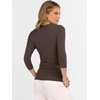 image:imageANRABESS Womens 34 Length Sleeve Ribbed Knit TopsampShirts V Neck Slim Fit Soft Medium Stretch Summer Casual Basic OutfitsCoffee