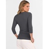 image:imageANRABESS Womens 34 Length Sleeve Ribbed Knit TopsampShirts V Neck Slim Fit Soft Medium Stretch Summer Casual Basic OutfitsDeep Grey