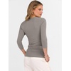 image:imageANRABESS Womens 34 Length Sleeve Ribbed Knit TopsampShirts V Neck Slim Fit Soft Medium Stretch Summer Casual Basic OutfitsGrey Khaki