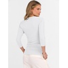 image:imageANRABESS Womens 34 Length Sleeve Ribbed Knit TopsampShirts V Neck Slim Fit Soft Medium Stretch Summer Casual Basic OutfitsWhite