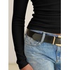 image:imageANRABESS Womens Cowl Neck Long Sleeve ShirtsSoft Ribbed Knit Crop Tops with Side RuchedCasual amp Going Out Tshirts for FallBlack
