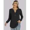 image:imageANRABESS Womens Long Sleeve Shirts 2026 Spring Fashion Dressy Casual Tops Trendy Henley Blouses Cute Work Outfits ClothesBlack