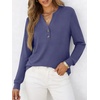 image:imageANRABESS Womens Long Sleeve Shirts 2026 Spring Fashion Dressy Casual Tops Trendy Henley Blouses Cute Work Outfits ClothesBlue Gray