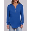 image:imageANRABESS Womens Long Sleeve Shirts 2026 Spring Fashion Dressy Casual Tops Trendy Henley Blouses Cute Work Outfits ClothesBoyal Blue