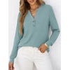 image:imageANRABESS Womens Long Sleeve Shirts 2026 Spring Fashion Dressy Casual Tops Trendy Henley Blouses Cute Work Outfits ClothesCadet Blue