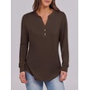 image:imageANRABESS Womens Long Sleeve Shirts 2026 Spring Fashion Dressy Casual Tops Trendy Henley Blouses Cute Work Outfits ClothesCoffee