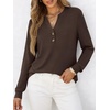image:imageANRABESS Womens Long Sleeve Shirts 2026 Spring Fashion Dressy Casual Tops Trendy Henley Blouses Cute Work Outfits ClothesCoffee