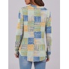 image:imageANRABESS Womens Long Sleeve Shirts 2026 Spring Fashion Dressy Casual Tops Trendy Henley Blouses Cute Work Outfits ClothesDeep Plaid  Blue