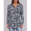 image:imageANRABESS Womens Long Sleeve Shirts 2026 Spring Fashion Dressy Casual Tops Trendy Henley Blouses Cute Work Outfits ClothesGrey White Floral