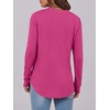 image:imageANRABESS Womens Long Sleeve Shirts 2026 Spring Fashion Dressy Casual Tops Trendy Henley Blouses Cute Work Outfits ClothesHot Pink