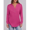 image:imageANRABESS Womens Long Sleeve Shirts 2026 Spring Fashion Dressy Casual Tops Trendy Henley Blouses Cute Work Outfits ClothesHot Pink
