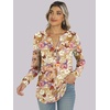 image:imageANRABESS Womens Long Sleeve Shirts 2026 Spring Fashion Dressy Casual Tops Trendy Henley Blouses Cute Work Outfits ClothesKhaki Beige Floral