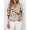 image:imageANRABESS Womens Long Sleeve Shirts 2026 Spring Fashion Dressy Casual Tops Trendy Henley Blouses Cute Work Outfits ClothesMix Color Block