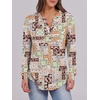 image:imageANRABESS Womens Long Sleeve Shirts 2026 Spring Fashion Dressy Casual Tops Trendy Henley Blouses Cute Work Outfits ClothesMix Color Block