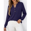 image:imageANRABESS Womens Long Sleeve Shirts 2026 Spring Fashion Dressy Casual Tops Trendy Henley Blouses Cute Work Outfits ClothesNavy Blue