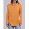 image:imageANRABESS Womens Long Sleeve Shirts 2026 Spring Fashion Dressy Casual Tops Trendy Henley Blouses Cute Work Outfits ClothesOrange