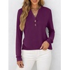 image:imageANRABESS Womens Long Sleeve Shirts 2026 Spring Fashion Dressy Casual Tops Trendy Henley Blouses Cute Work Outfits ClothesPurple