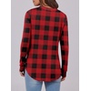 image:imageANRABESS Womens Long Sleeve Shirts 2026 Spring Fashion Dressy Casual Tops Trendy Henley Blouses Cute Work Outfits ClothesRed Black Plaid