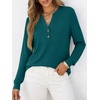 image:imageANRABESS Womens Long Sleeve Shirts 2026 Spring Fashion Dressy Casual Tops Trendy Henley Blouses Cute Work Outfits ClothesTeal