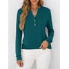image:imageANRABESS Womens Long Sleeve Shirts 2026 Spring Fashion Dressy Casual Tops Trendy Henley Blouses Cute Work Outfits ClothesTeal