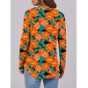 image:imageANRABESS Womens Long Sleeve Shirts 2026 Spring Fashion Dressy Casual Tops Trendy Henley Blouses Cute Work Outfits ClothesTeal Orange Floral